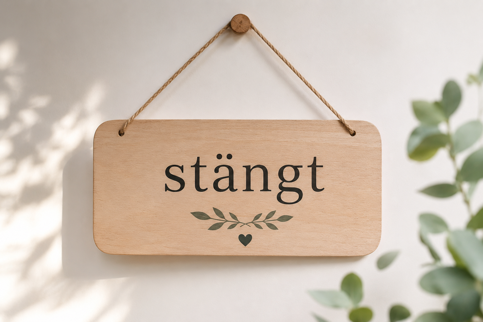 Stängt skylt